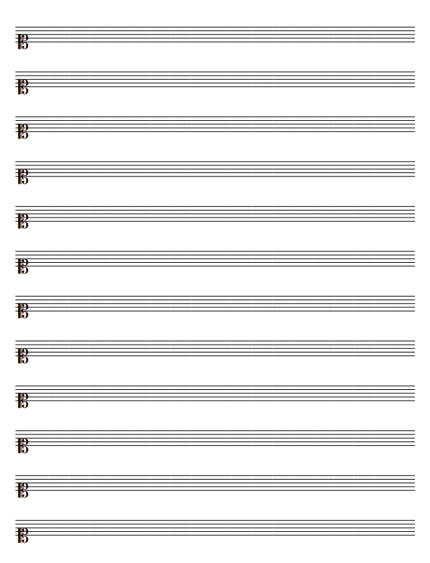 Partition en clef d'Ut à imprimer