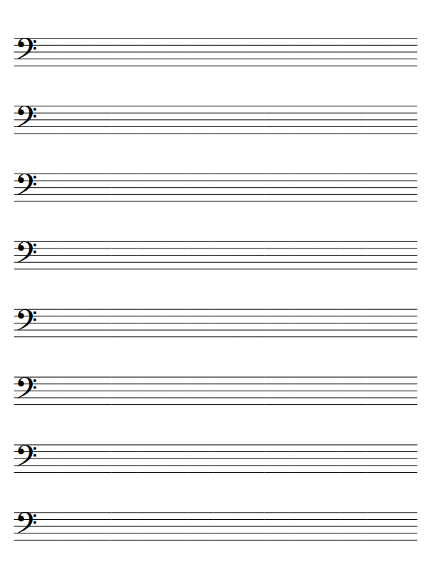 Partition en clef de fa à imprimer