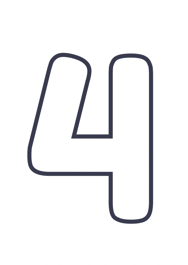 chiffre 4 a imprimer