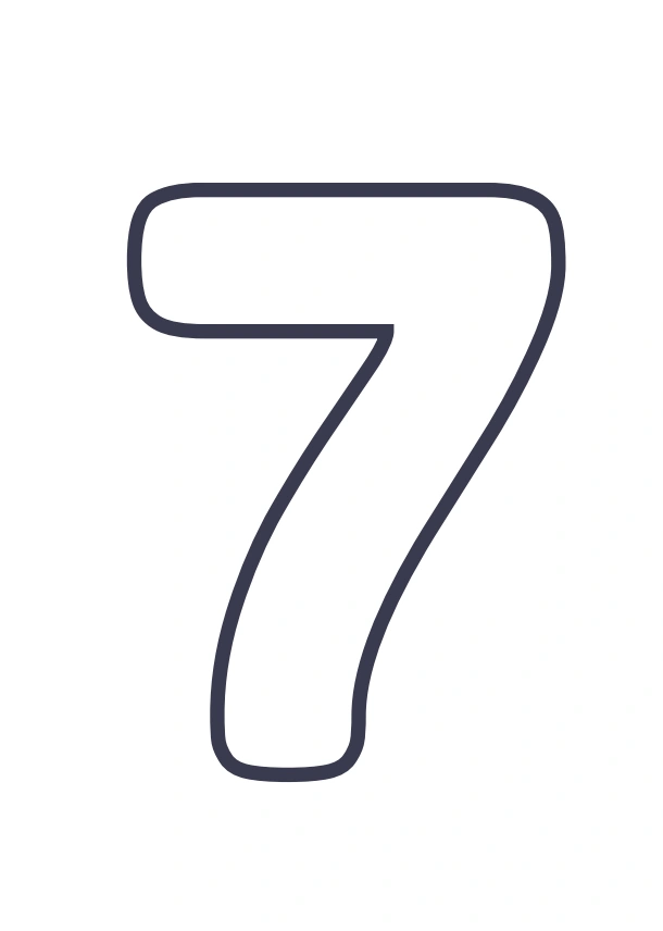 chiffre 7 a imprimer