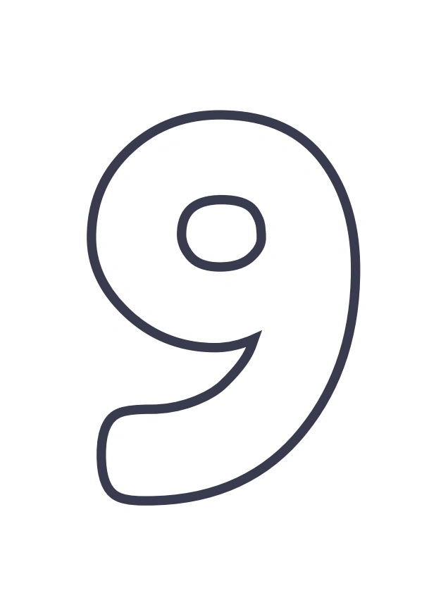 chiffre 9 a imprimer