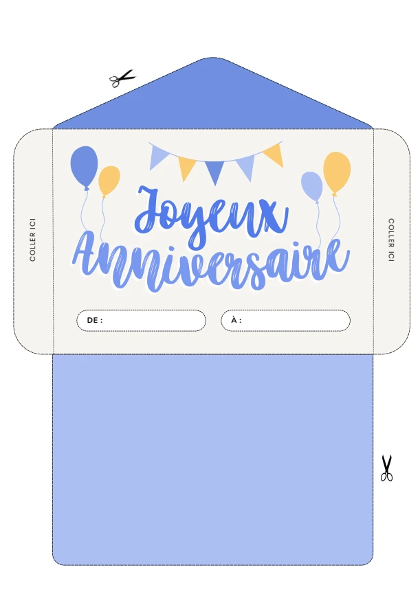enveloppe a imprimer joyeux anniversaire