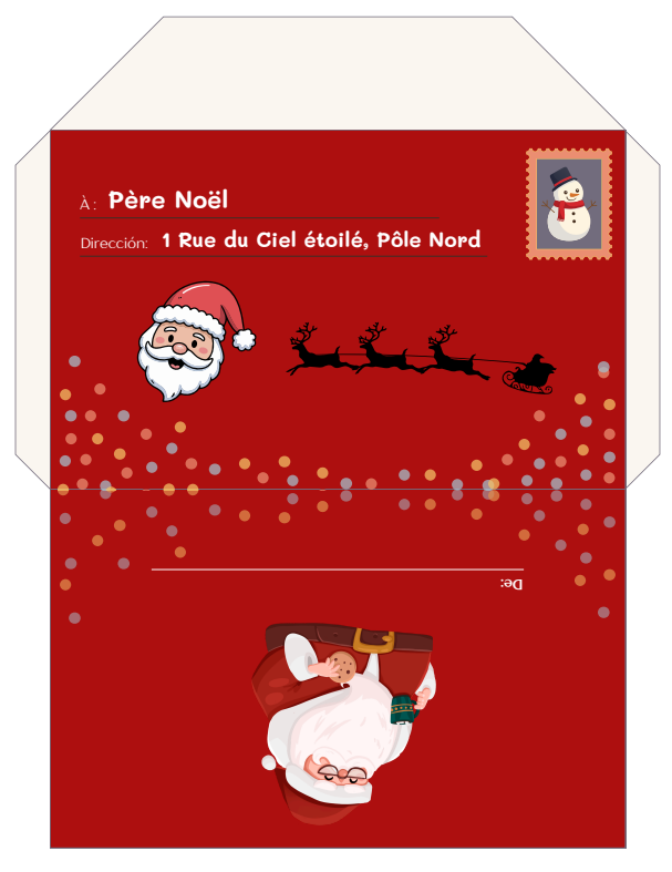 enveloppe père noël à imprimer pdf