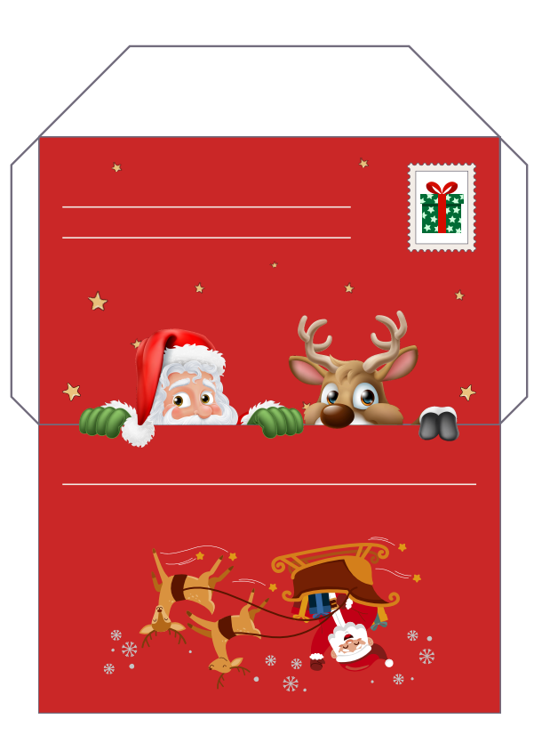 enveloppe pour noel a imprimer
