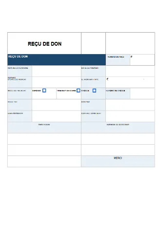 reçu pour don association